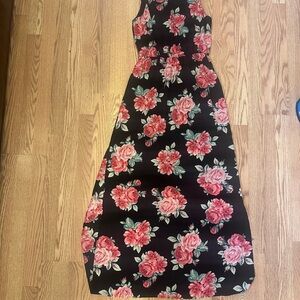 Floral Sleeveless Maxi Dress Stretch Waist Size Large Everly‎